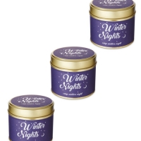 Aldi  Winter Nights Tin Candle 3-Pack