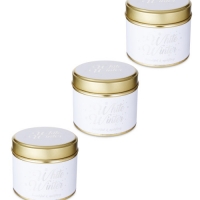 Aldi  White Winter Tin Candle 3-Pack