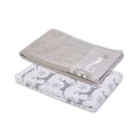 Aldi  Kirkton House Reindeer Towels 2-Pack