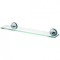 Wickes  Wickes Boston Glass Shelf - Chrome 500mm
