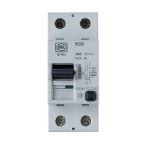 MK 30mA RCD Double Pole Two Module Circuit Breaker - 40A