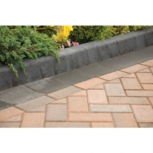 Wickes  Marshalls Keykerb Half Battered Smooth Charcoal 100 x 127 x 