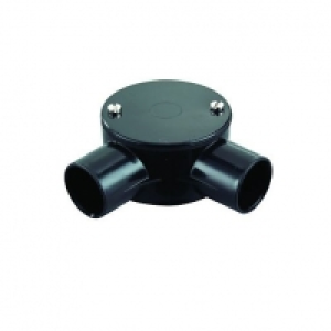 Wickes  Wickes 2 Way Angle Conduit Box - Black 25mm