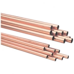 Wickes Copper Tube - 15mm x 2m Pack of 10