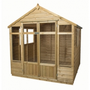 Wickes  Forest Garden Oakley Double Door Summerhouse - 7 x 7 ft