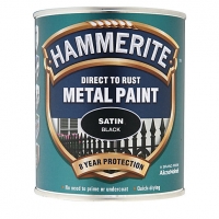 Wickes  Hammerite Metal Paint - Satin Black 750ml