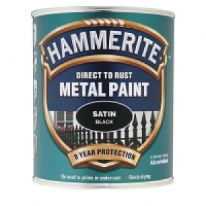 Hammerite Metal Paint - Satin Black 750ml £19.99