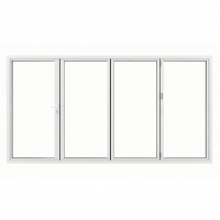 Wickes  Jci Aluminium Bi-fold Door Set White Left Opening 2090 x 359