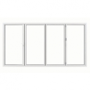 Wickes  Jci Aluminium Bi-fold Door Set White Left Opening 2090 x 359