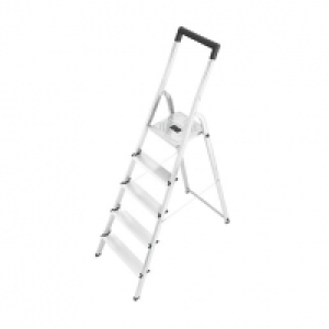 Wickes  Hailo L40 5 Tread Aluminium Stepladder with Bucket Hook