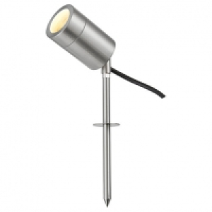 Wickes  Harlem LED Compatible Brushed Chrome Spike Light - 6W