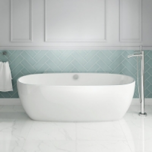 Wickes Palmari Contemporary Freestanding Back to Wall Bath -