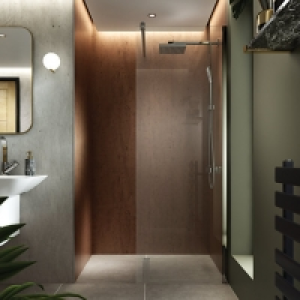Wickes Aluminium & Glass Wet Room Panel - 700mm