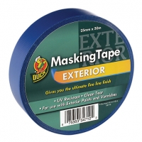Wickes  Duck Tape UV-Resistant Blue Exterior Masking Tape - 25mm x 5