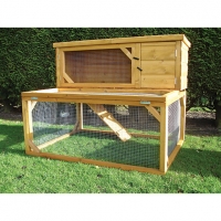 Wickes  Shire Timber Pent Chicken Coop & Drop Run Honey Brown - 4 x 
