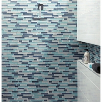Wickes  Wickes Aqua Glass Linear Mosaic Tile 300 x 300mm