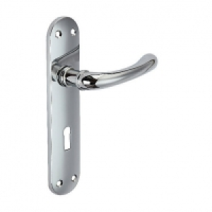 Wickes Gianni Lock Handles Pair Polished Chrome Finish