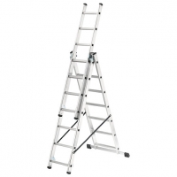 Wickes  Hailo 7 Rung Combination Ladder with Stabiliser Bar - Max He