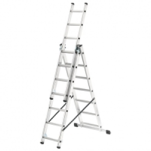 Hailo 7 Rung Combination Ladder with Stabiliser Bar - Max He &pound;127.99