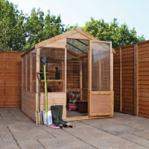 Mercia Timber Framed Apex Greenhouse - 6 x 6 ft - with Assem £649.99