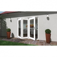 Wickes  Wickes Lyndon Finished Softwood Bi-fold Door White 8ft Wide