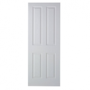 Wickes  Wickes Stirling Internal Fire Door White Grained Moulded 4 P