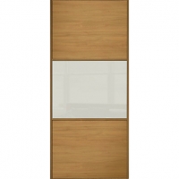 Wickes  Wickes Sliding Wardrobe Door Wideline Oak Panel & Soft White