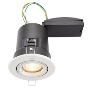 Wickes White LED Premium Fire Rated Tilt Downlight - 6W