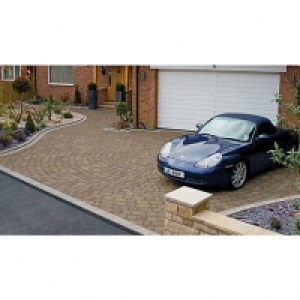 Wickes  Marshalls Drivesett Tegula Hazelnut 160 x 160 x 50mm Block P