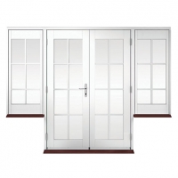 Wickes  Wickes Coniston Georgian Bar Softwood French Doors 4ft with 