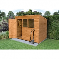 Wickes  Wickes Pent Overlap Dip Treated Shed 8 x 6 ft - with Assembl
