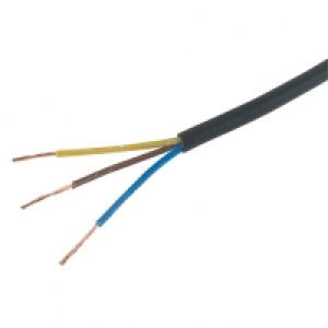 Time 1.0mm2 3 Core Round Flexible Cable Black 3183Y Black 5m