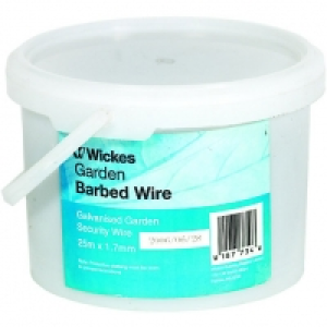 Wickes Galvanised Garden Barbed Wire 1.7mm x 25m &pound;12.99