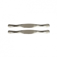 Wickes  Wickes Flat Bow Handles Brushed Nickel Finish 148mm 2 Pack