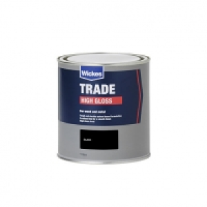 Wickes Trade High Gloss Paint - Black 1L £13.99