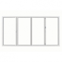Wickes  Jci Aluminium Bi-fold Door Set White Right Opening 2090 x 39
