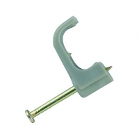 Wickes  Wickes Twin & Earth Cable Clips - Grey 6mm Pack of 50