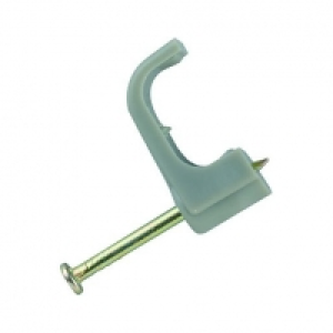 Wickes Twin & Earth Cable Clips - Grey 6mm Pack of 50