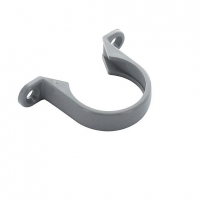 Wickes  Wickes Grey Pipe Clips - 32mm Pack of 2