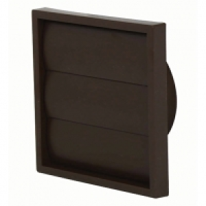 Manrose PVC Gravity Wall Shutter Grille - Brown 100mm