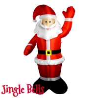 HomeBargains  Jingle Bells: Self Inflating Light Up 6ft Santa