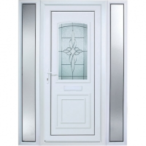 Wickes Medway 2 Sidelight Pre-hung Upvc Door 2085 x 1520mm R