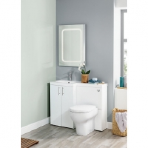 Wickes White L-Shaped Vanity Unit & Basin (RH) £249.00