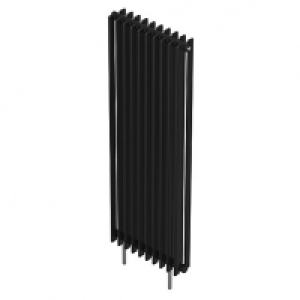 QRL Adagio Vertical Designer Radiator - Black Quartz 2000 x
