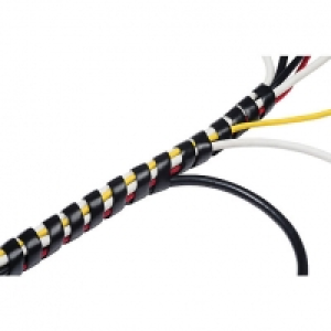 D-Line Black Spiral Expandable Cable Tidy Wrap - 9mm to 50mm
