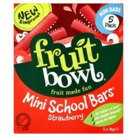 Poundland  Fruit Bowl Mini School Bars Strawberry 5 X 16g