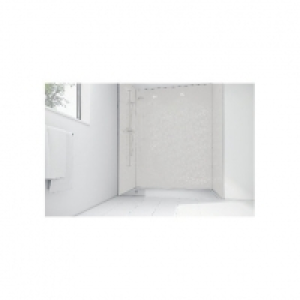 Wickes Patterned White Laminate 1200x900mm 2 sided Shower Pa
