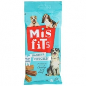 Poundland  Misfits Dog Treats Nasher Sticks Medium 7pack