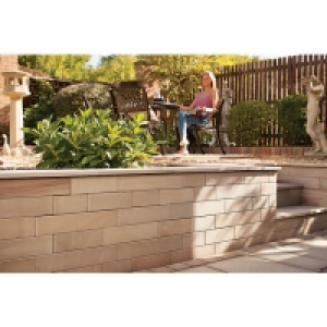 Marshalls Fairstone Sawn Versuro Smooth Golden Sand Walling