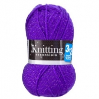 Poundland  Double Knit Yarn Purple Sparkle 50g